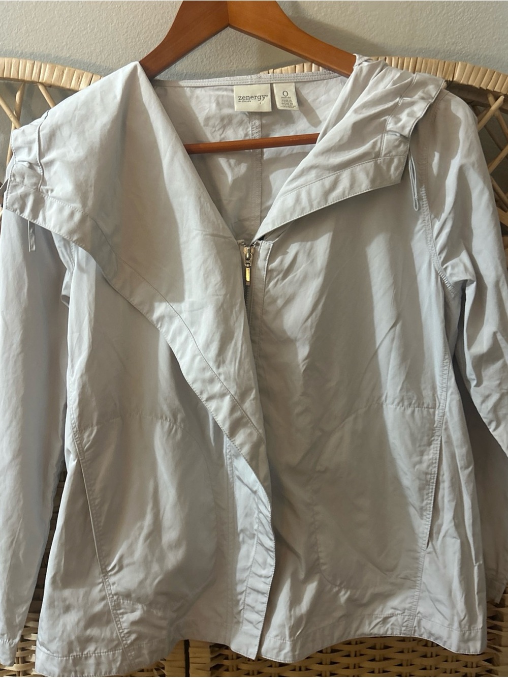 Zenergy by Chico's Ladies Draped Front Hooded Jacket Size 0 Petite (4)